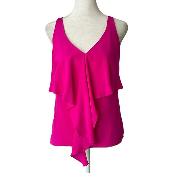 Amanda Uprichard hot fuchsia pink silk sleeveless top size P - Picture 1 of 10